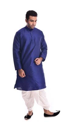 Royal Kurta Silk Blend Kurta And Dhoti 1
