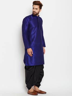 Royal Kurta MENS SILK BLEND KURTA DHOTI SET 3