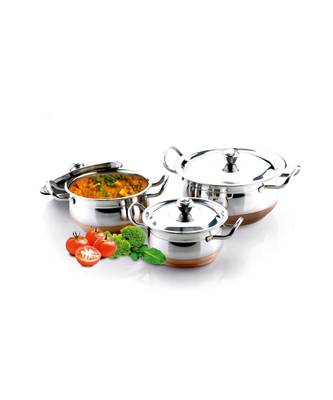 Kalash 3pcs Copper Bottom  Alto handi Set 2