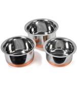 Kitchen Krafts 3pcs Copper Bottom Tope Set 10x12