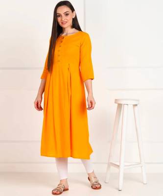 Solid Cotton Anarkali Kurti Combo 2