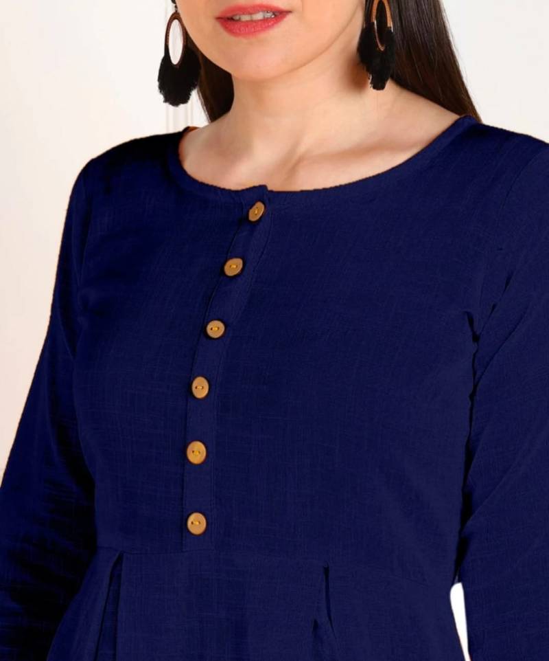 Solid Cotton Anarkali Kurti Combo