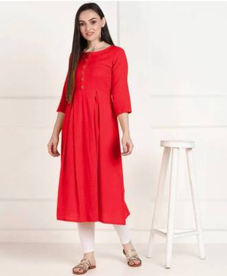 Solid Cotton Anarkali Kurti Combo 2