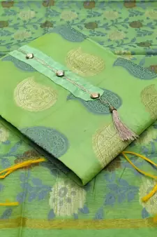 Light-green banarasi banarasi salwar