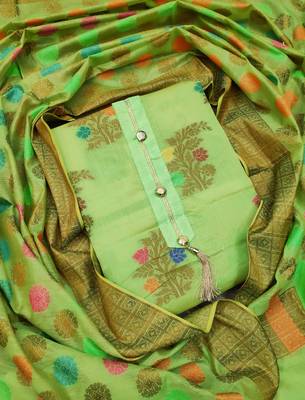 Parrot-Green Banarasi Banarasi Salwar 1
