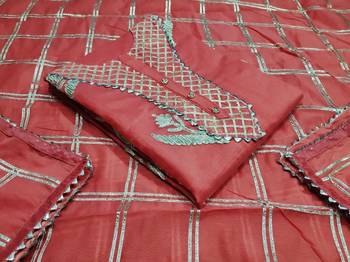 Red gotta patti chanderi salwar 1