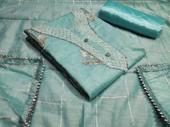 Sky-blue gotta patti chanderi salwar 1