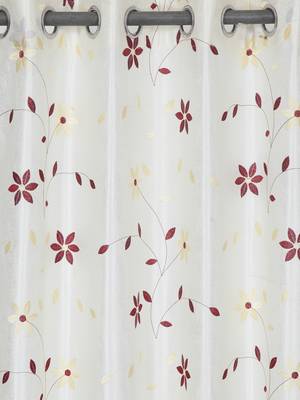 Long Size Embroidery Semi Share Window Curtains 2