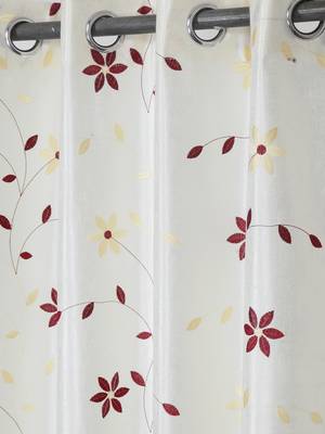 Long Size Embroidery Semi Share Window Curtains 3