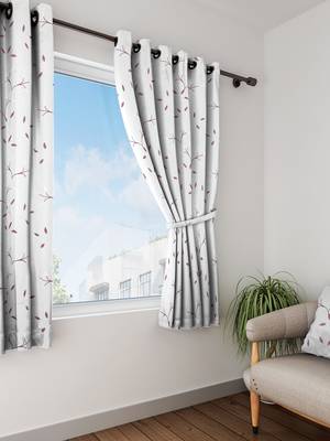 Long Size Embroidery Semi Share Window Curtains 1