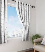 Long Size Embroidery Semi Share Window Curtains