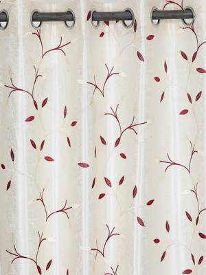Long Size Embroidery Semi Share Window Curtains 2