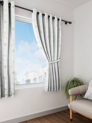 Long Size Embroidery Semi Share Window Curtains 1