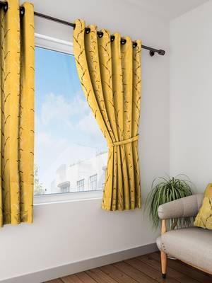 Long Size Embroidery Semi Share Window Curtains 1