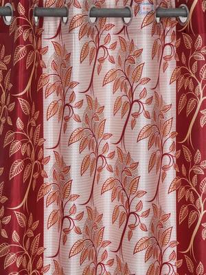 Long Size Embroidery Semi Share Window Curtains 2
