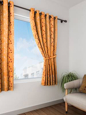 Long Size Embroidery Semi Share Window Curtains 1