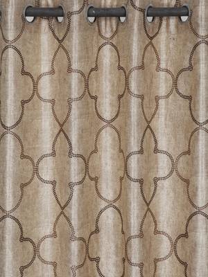 Long Size Embroidery Semi Share Window Curtains 2