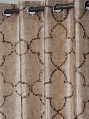 Long Size Embroidery Semi Share Window Curtains 3