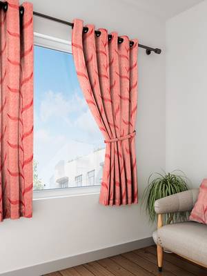 Long Size Embroidery Semi Share Window Curtains 1