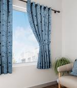 Long Size Embroidery Semi Share Window Curtains