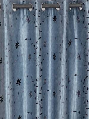 Long Size Embroidery Semi Share Window Curtains 2