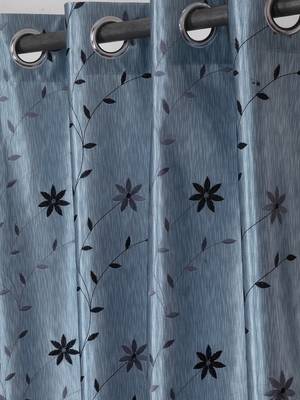 Long Size Embroidery Semi Share Window Curtains 3