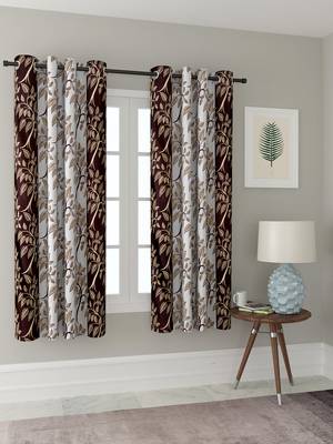 Long Size Embroidery Semi Share Window Curtains 1