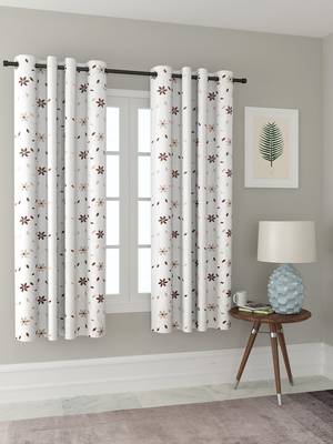 Long Size Embroidery Semi Share Window Curtains 1