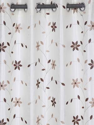 Long Size Embroidery Semi Share Window Curtains 2