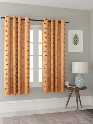 Long Size Embroidery Semi Share Window Curtains 1