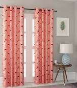 Long Size Embroidery Semi Share Door Curtains