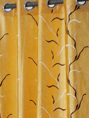 Long Size Embroidery Semi Share Long Door Curtains 3