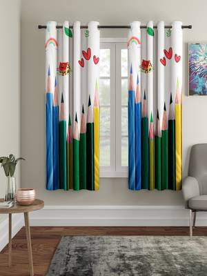 Window Curtain Set of 2 [5 Feet x 4 Feet] Digital 3D Graphic 1