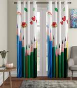 Door Curtain Set of 2 [7 Feet x 4 Feet] Digital 3D Graphic