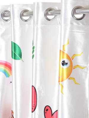 Long Door Curtain Set of 2 [9 Feet x 4 Feet] Digital 3D Graphic 3