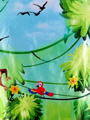 Door Curtain Set of 2 [7 Feet x 4 Feet] Digital 3D Graphic 4