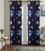 Long Door Curtain Set of 2 [9 Feet x 4 Feet] Digital 3D Graphic