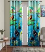 Door Curtain Set of 2 [7 Feet x 4 Feet] Digital 3D Graphic