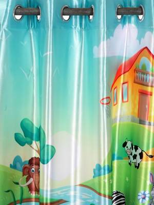 Long Door Curtain Set of 2 [9 Feet x 4 Feet] Digital 3D Graphic 2