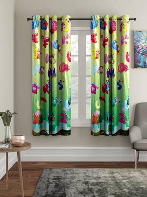 Window Curtain Set of 2 [5 Feet x 4 Feet] Digital 3D Graphic 1