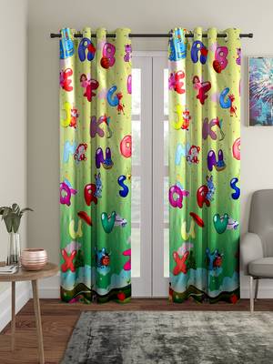 Door Curtain Set of 2 [7 Feet x 4 Feet] Digital 3D Graphic 1