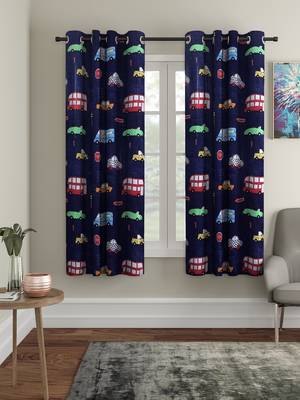 Window Curtain Set of 2 [5 Feet x 4 Feet] Digital 3D Graphic 1