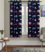 Window Curtain Set of 2 [5 Feet x 4 Feet] Digital 3D Graphic