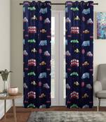 Door Curtain Set of 2 [7 Feet x 4 Feet] Digital 3D Graphic