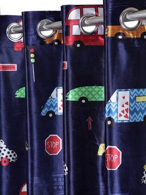 Door Curtain Set of 2 [7 Feet x 4 Feet] Digital 3D Graphic 3