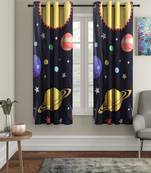 Window Curtain Set of 2 [5 Feet x 4 Feet] Digital 3D Graphic