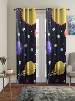 Door Curtain Set of 2 [7 Feet x 4 Feet] Digital 3D Graphic 1
