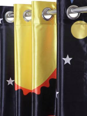 Door Curtain Set of 2 [7 Feet x 4 Feet] Digital 3D Graphic 3