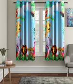 Window Curtain Set of 2 [5 Feet x 4 Feet] Digital 3D Graphic