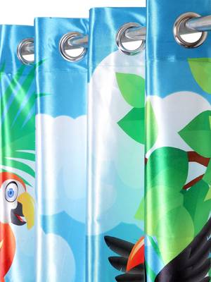 Window Curtain Set of 2 [5 Feet x 4 Feet] Digital 3D Graphic 3